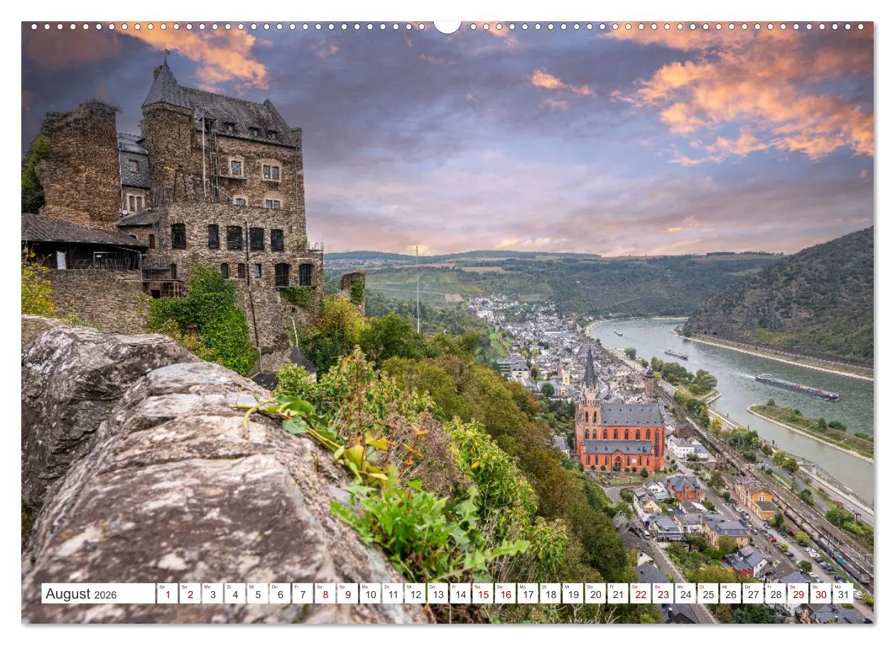Bild: 9783457275733 | Unterwegs - Rhein-Burgen-Weg (hochwertiger Premium Wandkalender...