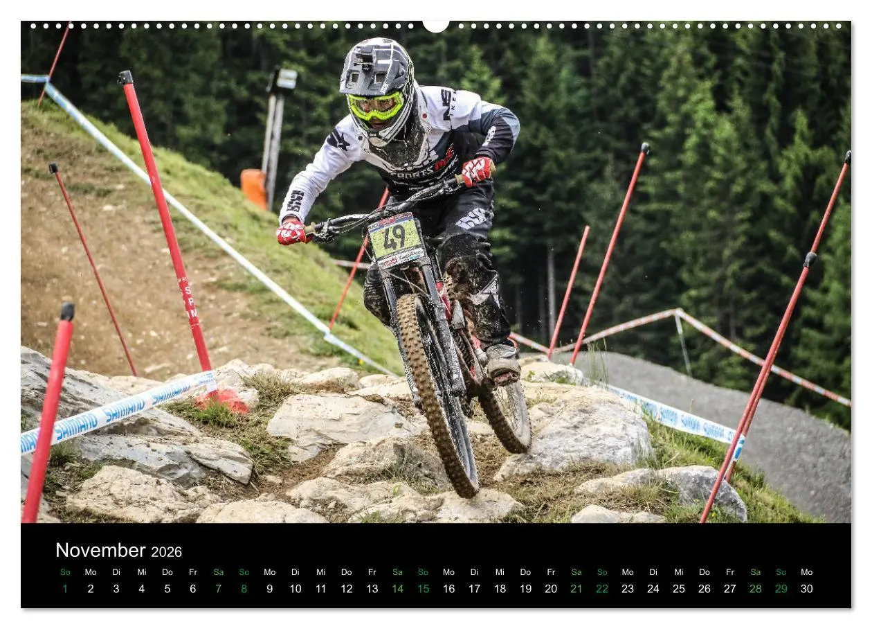 Bild: 9783457895733 | Downhill Racing 2026 (Wandkalender 2026 DIN A2 quer), CALVENDO...