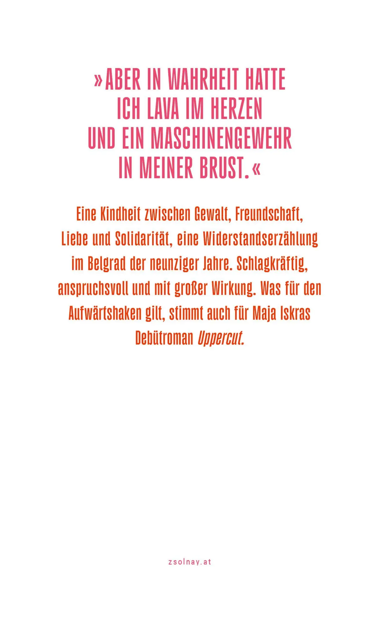Bild: 9783552075733 | Uppercut | Roman | Maja Iskra | Buch | 160 S. | Deutsch | 2026
