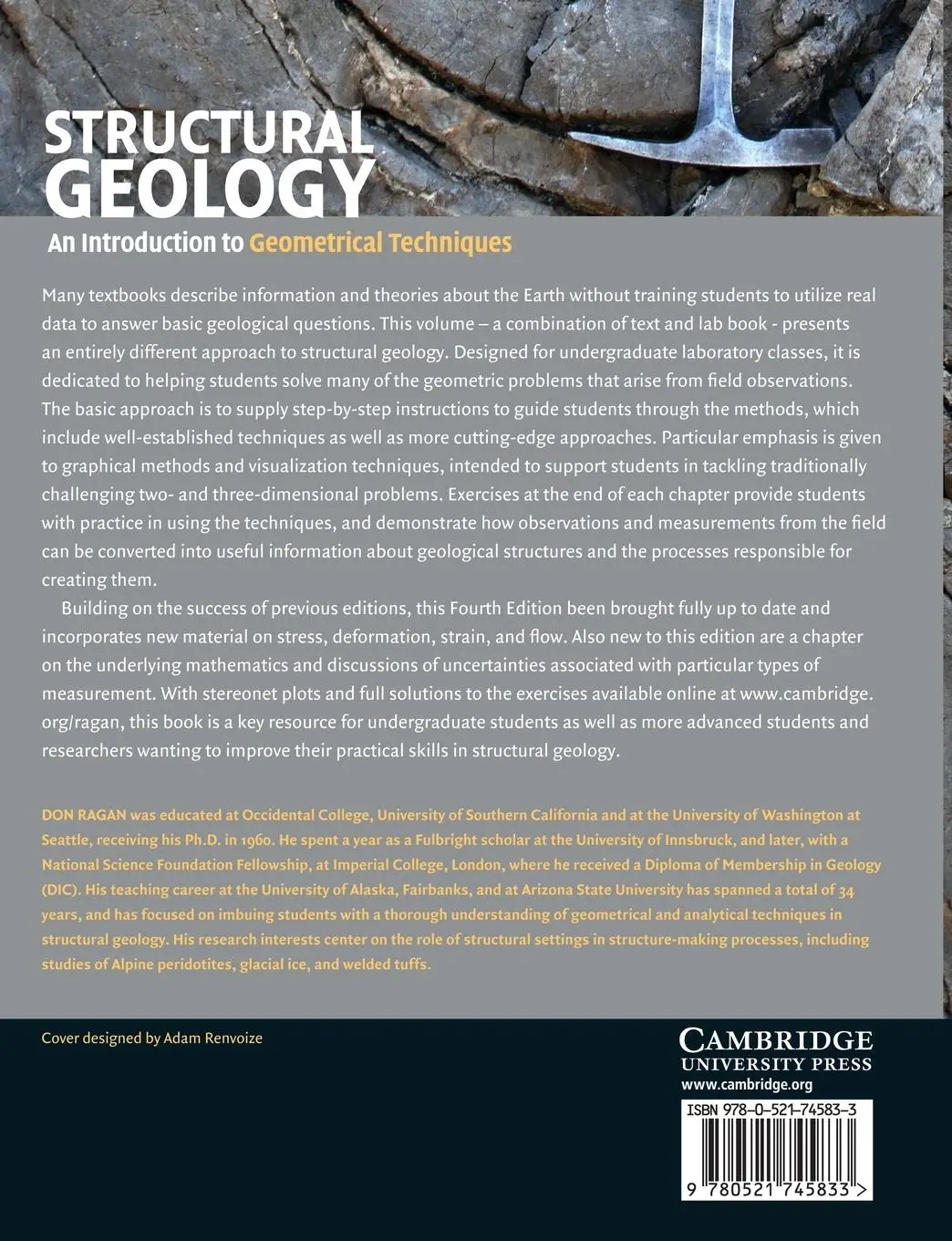Rückseite: 9780521745833 | Structural Geology | An Introduction to Geometrical Techniques | Ragan