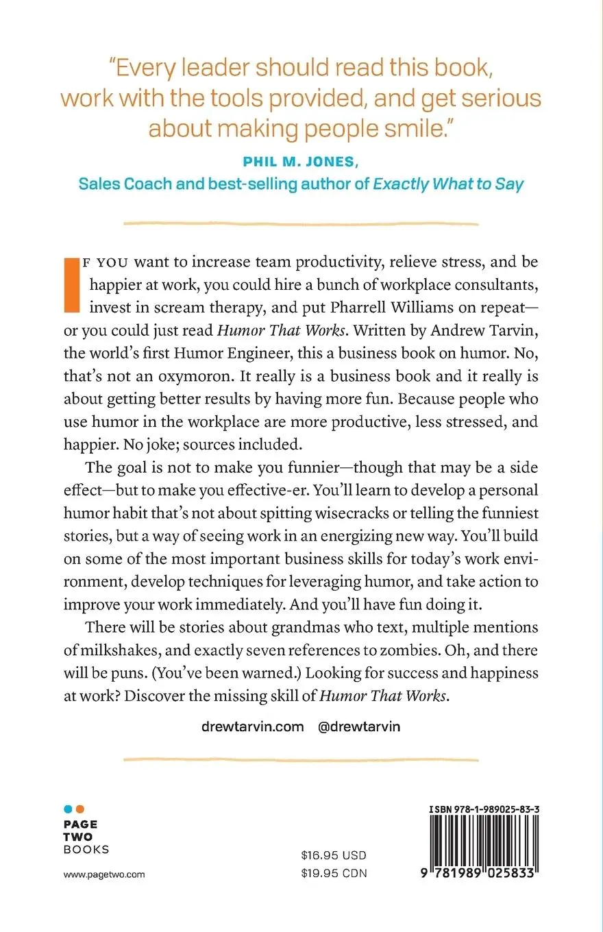 Rückseite: 9781989025833 | Humor That Works | The Missing Skill for Success and Happiness at Work