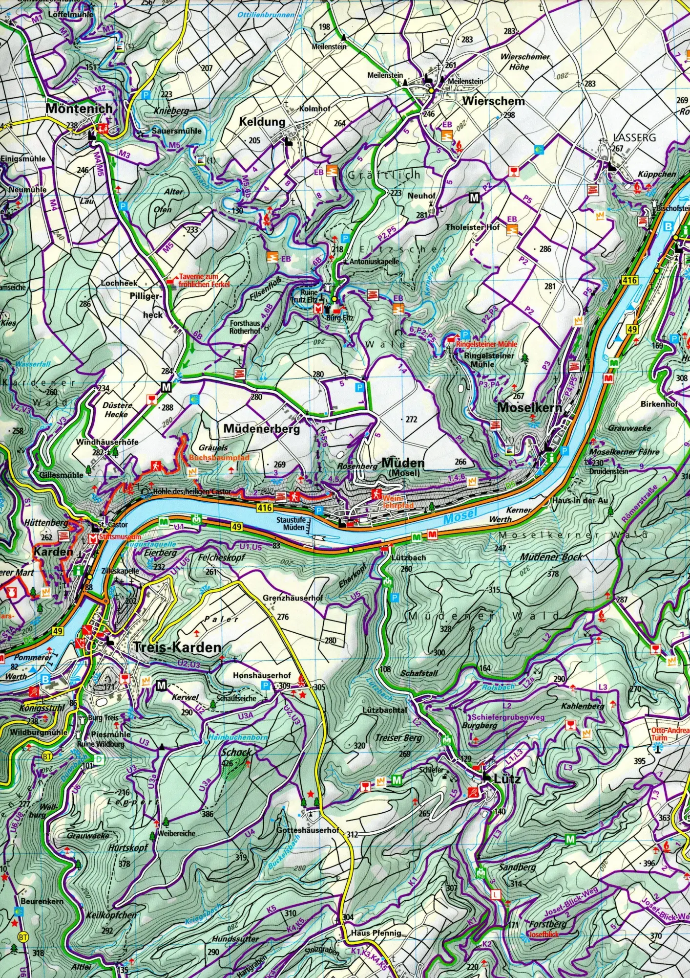 Bild: 9783259025833 | Kümmerly+Frey Outdoorkarte Deutschland 21 Untermosel, Cochem bis...