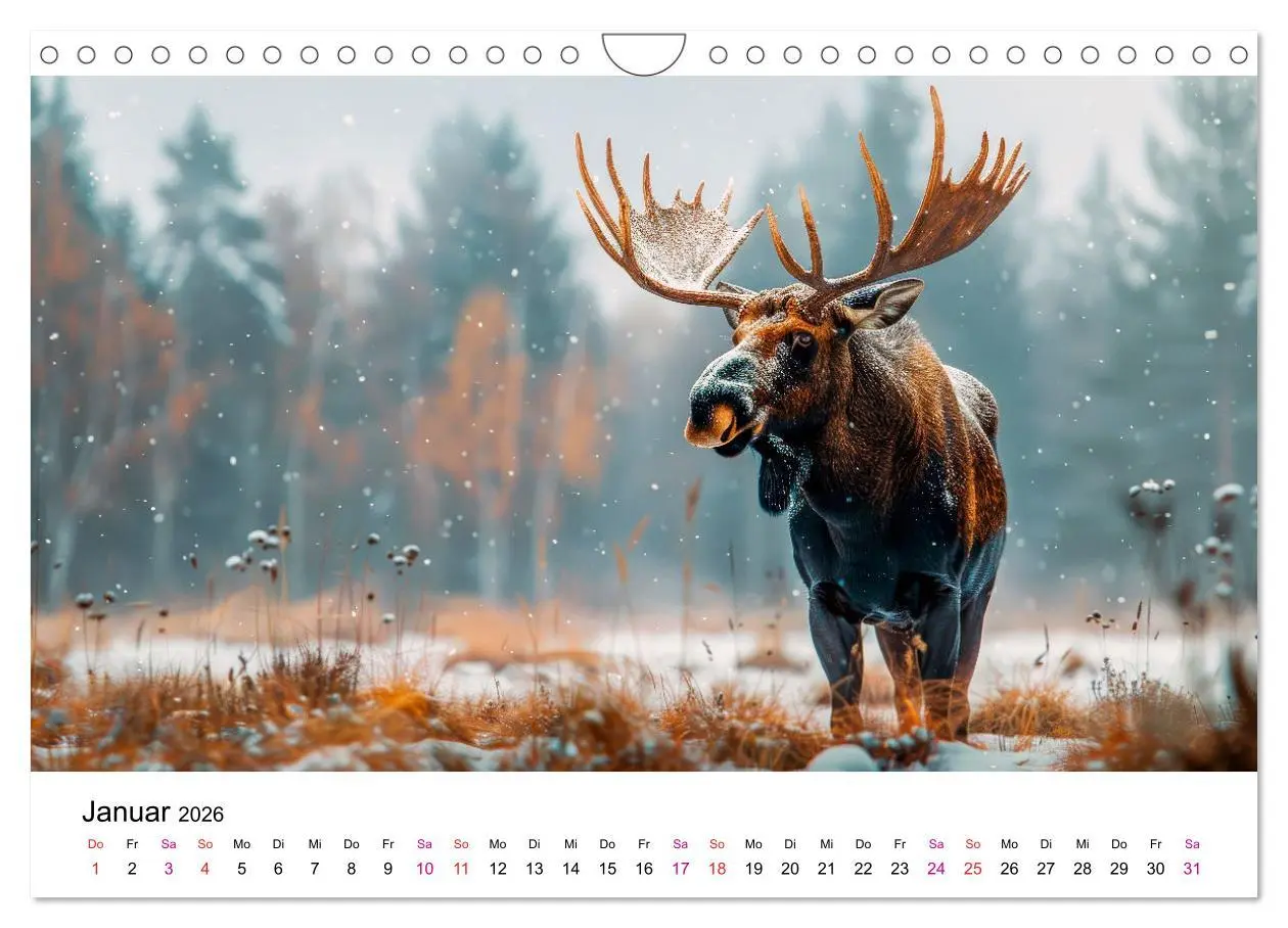 Bild: 9783457335833 | Elche - schöne Momente (Wandkalender 2026 DIN A4 quer), CALVENDO...