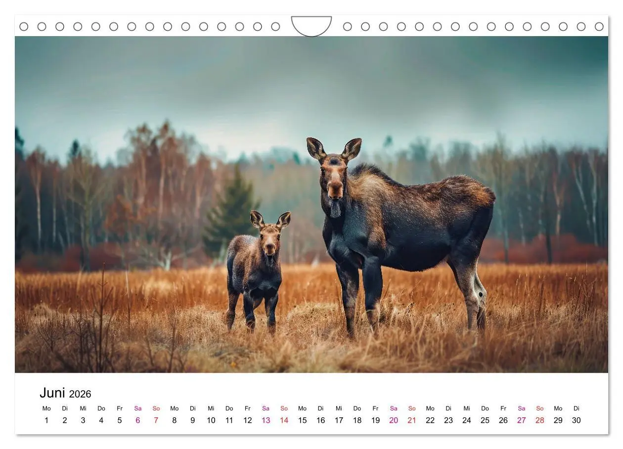 Bild: 9783457335833 | Elche - schöne Momente (Wandkalender 2026 DIN A4 quer), CALVENDO...