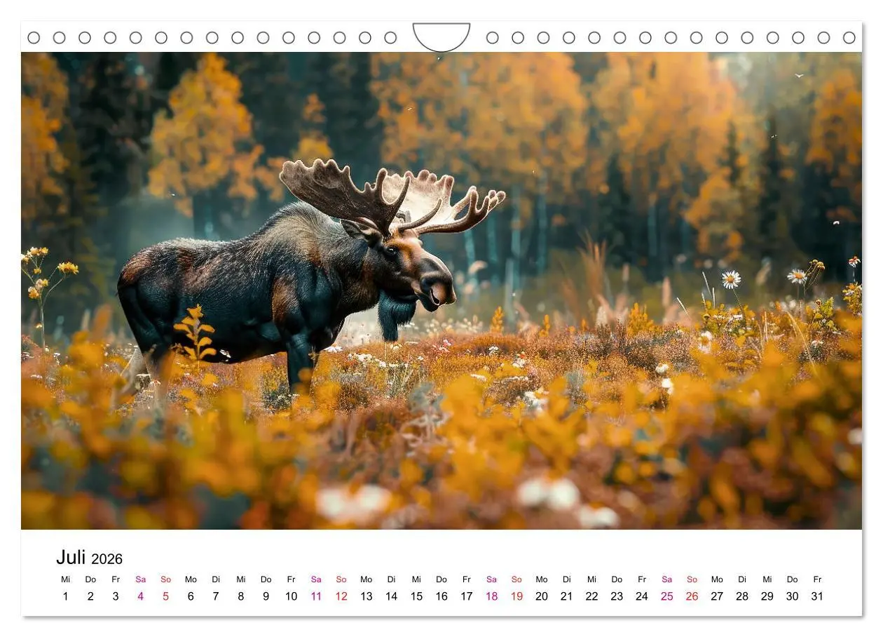 Bild: 9783457335833 | Elche - schöne Momente (Wandkalender 2026 DIN A4 quer), CALVENDO...