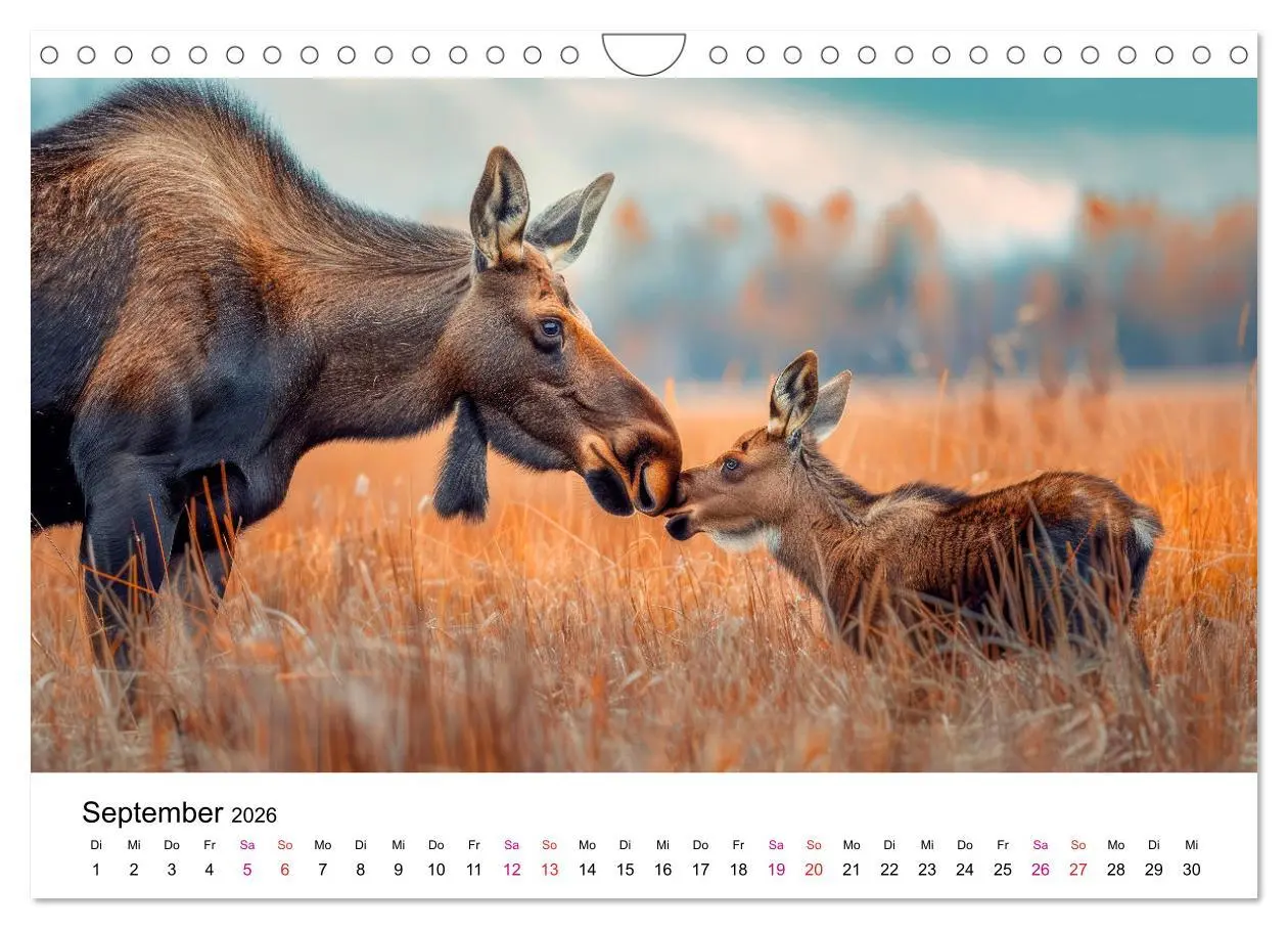 Bild: 9783457335833 | Elche - schöne Momente (Wandkalender 2026 DIN A4 quer), CALVENDO...