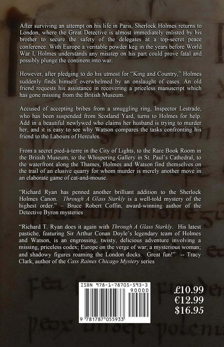 Rückseite: 9781787055933 | Through A Glass Starkly | A Sherlock Holmes Adventure | Richard T Ryan