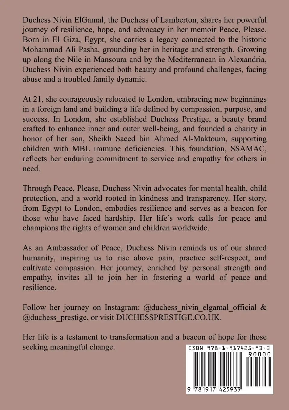 Rückseite: 9781917425933 | PEACE, PLEASE | The Untold Story of the Duchess of Lamberton | Gamal
