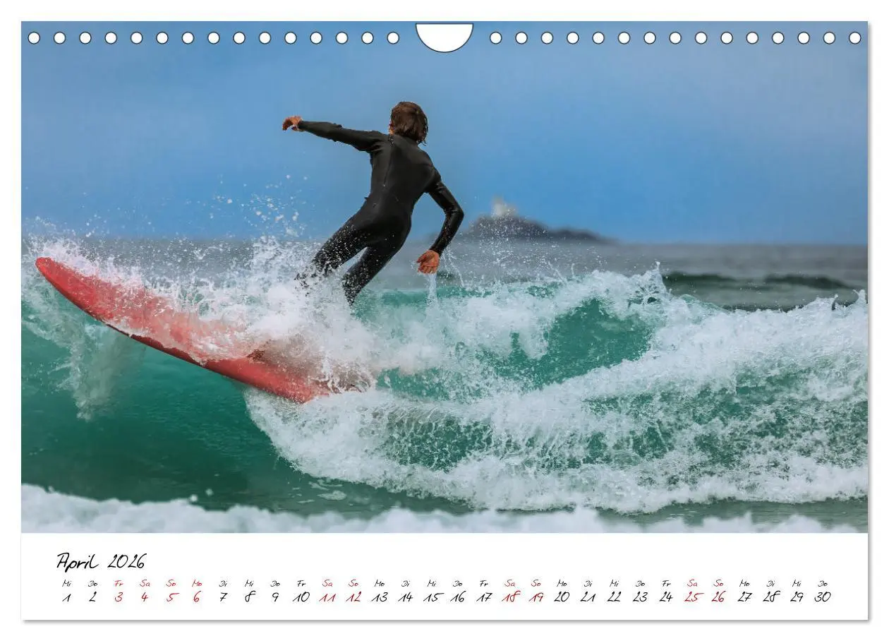 Bild: 9783457565933 | Surfen in der Bretagne (Wandkalender 2026 DIN A4 quer), CALVENDO...
