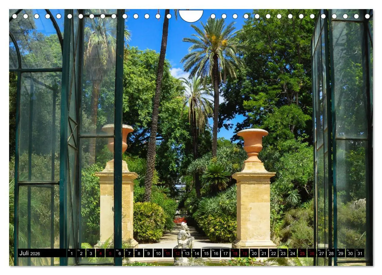 Bild: 9783457875933 | Botanischer Garten Palermo (Wandkalender 2026 DIN A4 quer),...