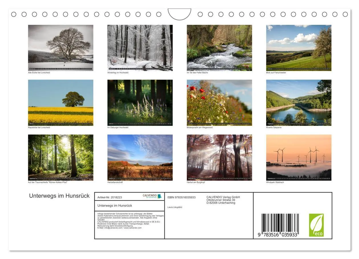 Bild: 9783516035933 | Unterwegs im Hunsrück (Wandkalender 2026 DIN A4 quer), CALVENDO...