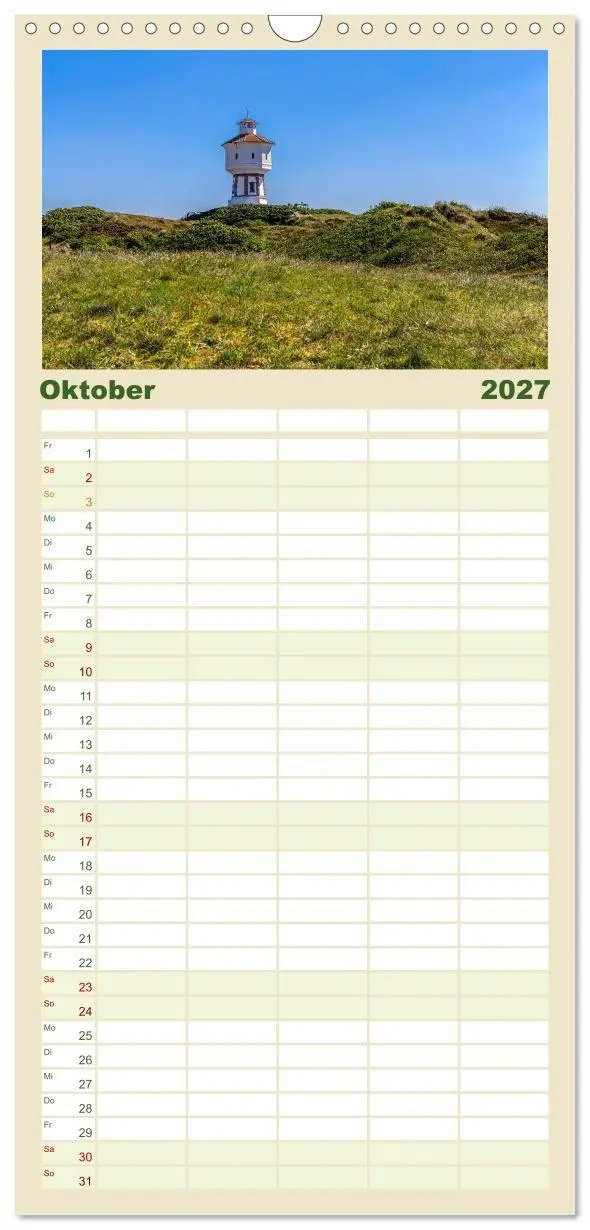Bild: 9783594325933 | Familienplaner 2027 - Inselliebe Langeoog mit 5 Spalten...