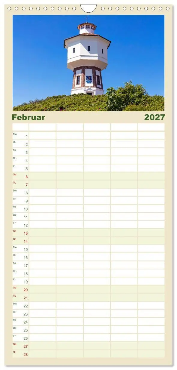 Bild: 9783594325933 | Familienplaner 2027 - Inselliebe Langeoog mit 5 Spalten...