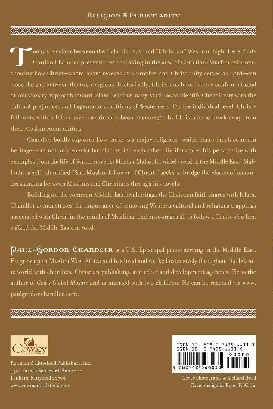 Rückseite: 9780742566033 | Pilgrims of Christ on the Muslim Road | Paul-Gordon Chandler | Buch