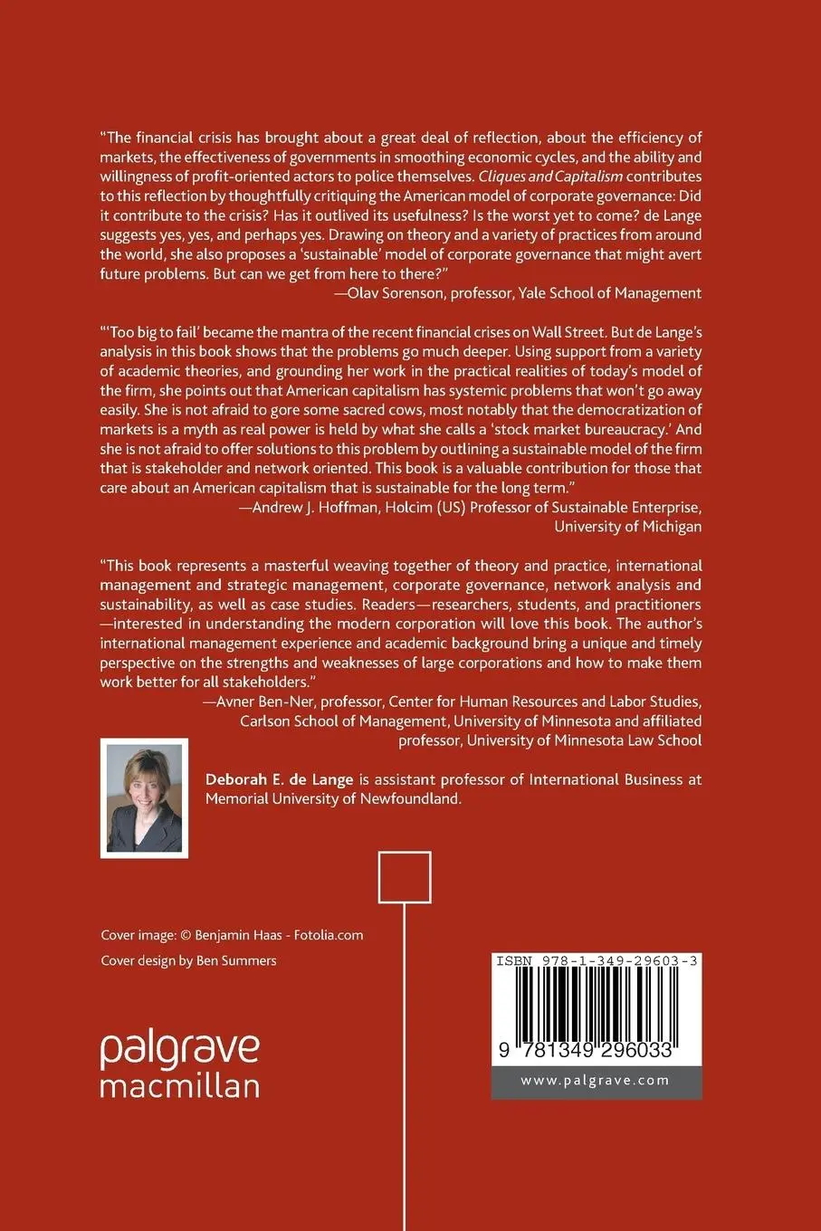 Rückseite: 9781349296033 | Cliques and Capitalism | A Modern Networked Theory of the Firm | Lange