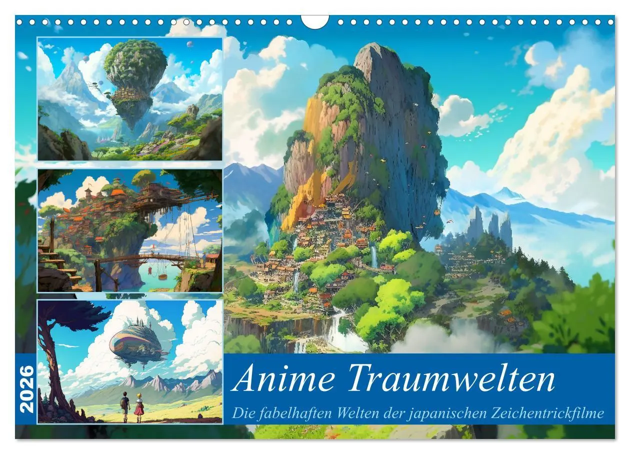 Cover: 9783457526033 | Anime Traumwelten (Wandkalender 2026 DIN A3 quer), CALVENDO...
