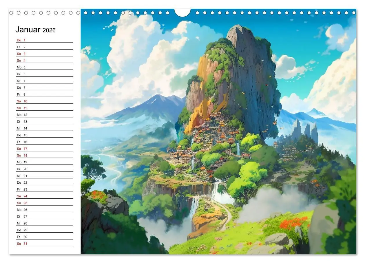 Bild: 9783457526033 | Anime Traumwelten (Wandkalender 2026 DIN A3 quer), CALVENDO...