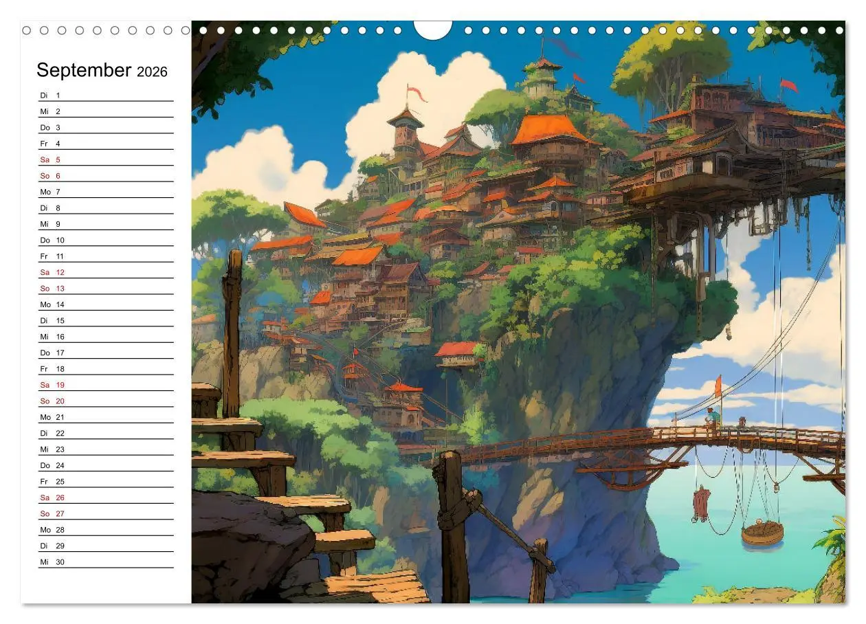 Bild: 9783457526033 | Anime Traumwelten (Wandkalender 2026 DIN A3 quer), CALVENDO...