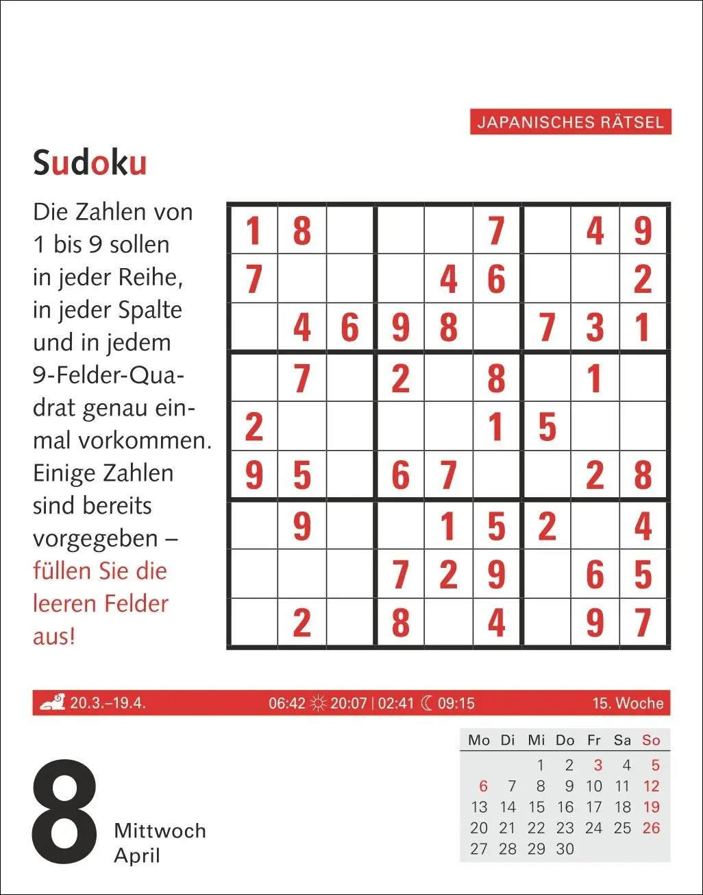 Bild: 9783840036033 | Meyers Grips-Gymnastik Tagesabreißkalender 2026 - Das tägliche...