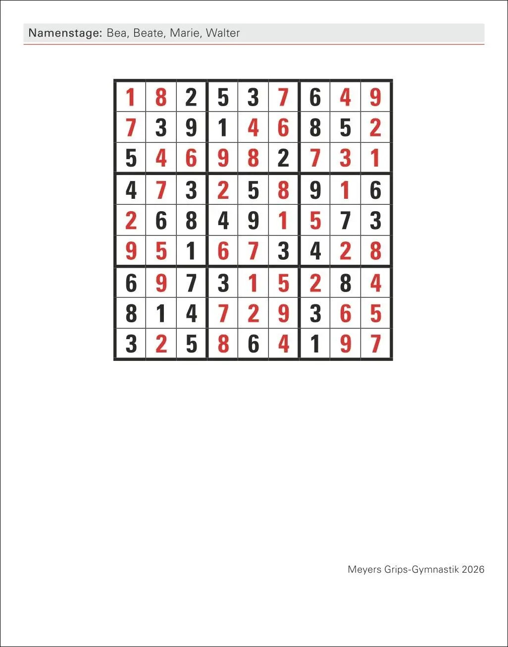 Bild: 9783840036033 | Meyers Grips-Gymnastik Tagesabreißkalender 2026 - Das tägliche...