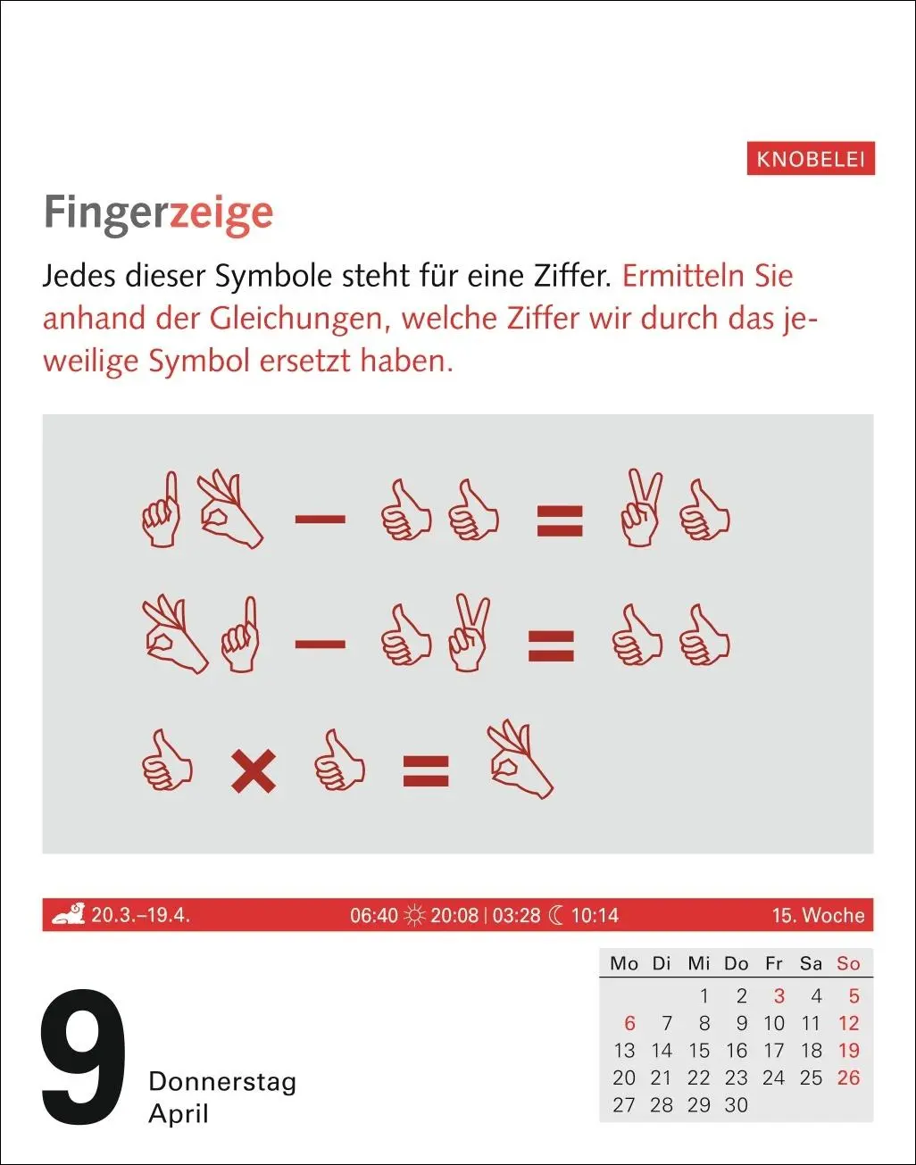 Bild: 9783840036033 | Meyers Grips-Gymnastik Tagesabreißkalender 2026 - Das tägliche...
