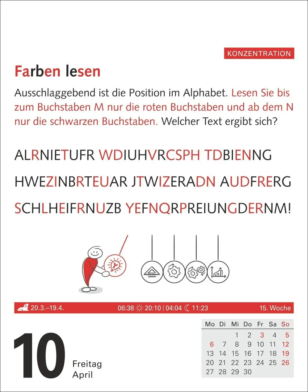 Bild: 9783840036033 | Meyers Grips-Gymnastik Tagesabreißkalender 2026 - Das tägliche...