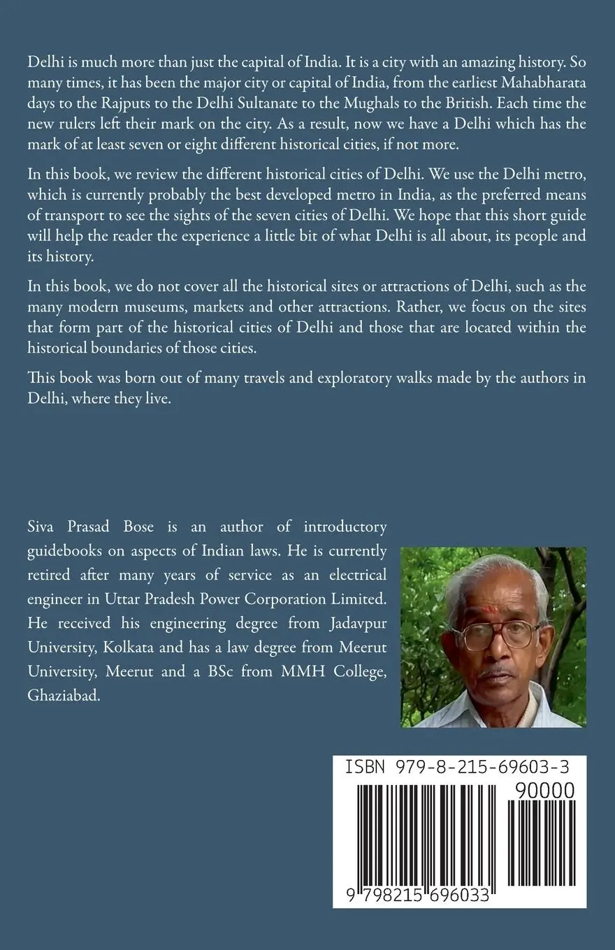 Rückseite: 9798215696033 | Historical Cities of Delhi | Walks Using the Delhi Metro | Taschenbuch