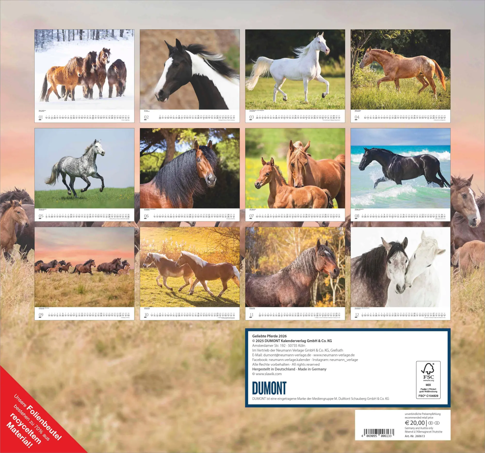 Bild: 4069095006133 | Geliebte Pferde 2026 - DUMONT-Wandkalender - Pferdefotografie von...