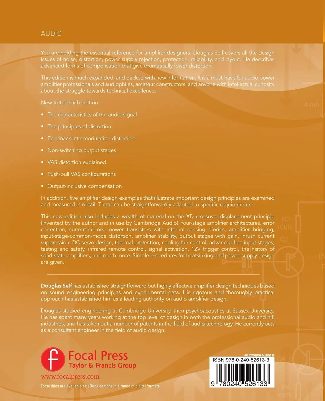 Rückseite: 9780240526133 | Audio Power Amplifier Design | Douglas Self | Taschenbuch | Englisch
