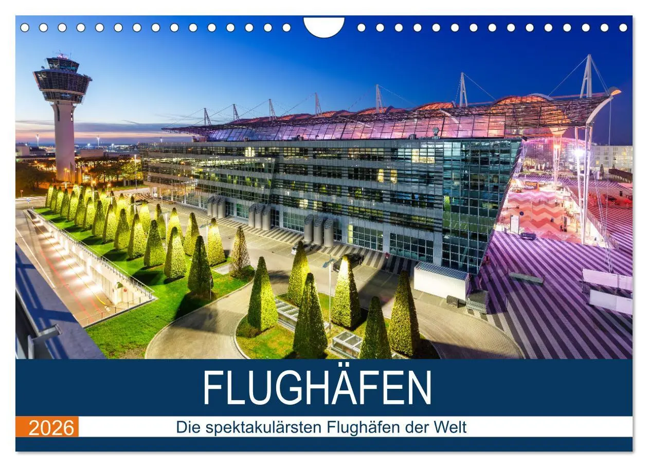 Cover: 9783457686133 | FLUGHÄFEN (Wandkalender 2026 DIN A4 quer), CALVENDO Monatskalender