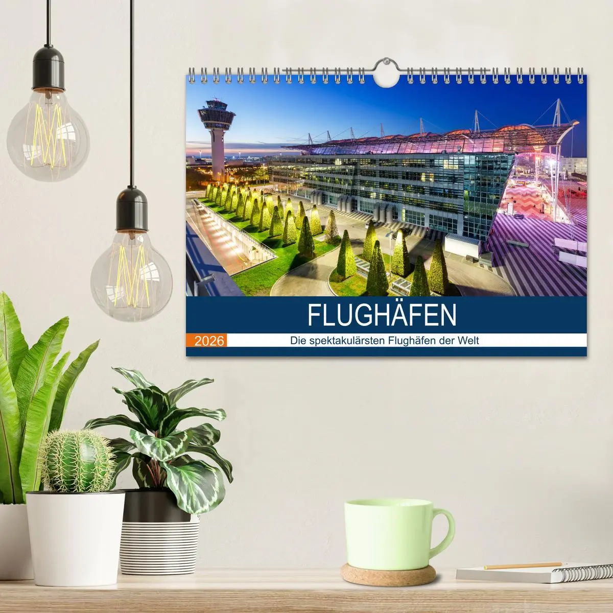 Bild: 9783457686133 | FLUGHÄFEN (Wandkalender 2026 DIN A4 quer), CALVENDO Monatskalender
