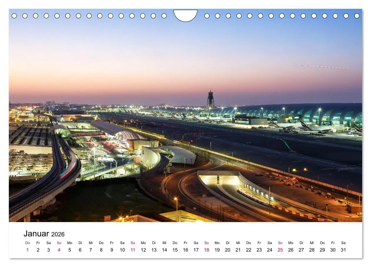 Bild: 9783457686133 | FLUGHÄFEN (Wandkalender 2026 DIN A4 quer), CALVENDO Monatskalender