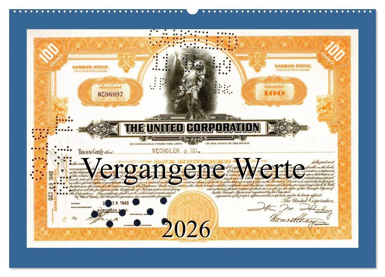 Cover: 9783516226133 | Vergangene Werte (Wandkalender 2026 DIN A2 quer), CALVENDO...