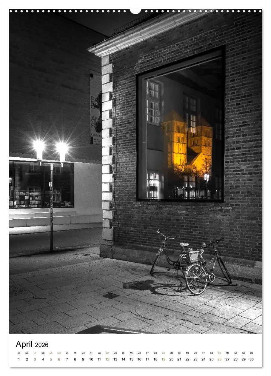 Bild: 9783516396133 | Münster - erstrahlt bei Nacht (Wandkalender 2026 DIN A2 hoch),...