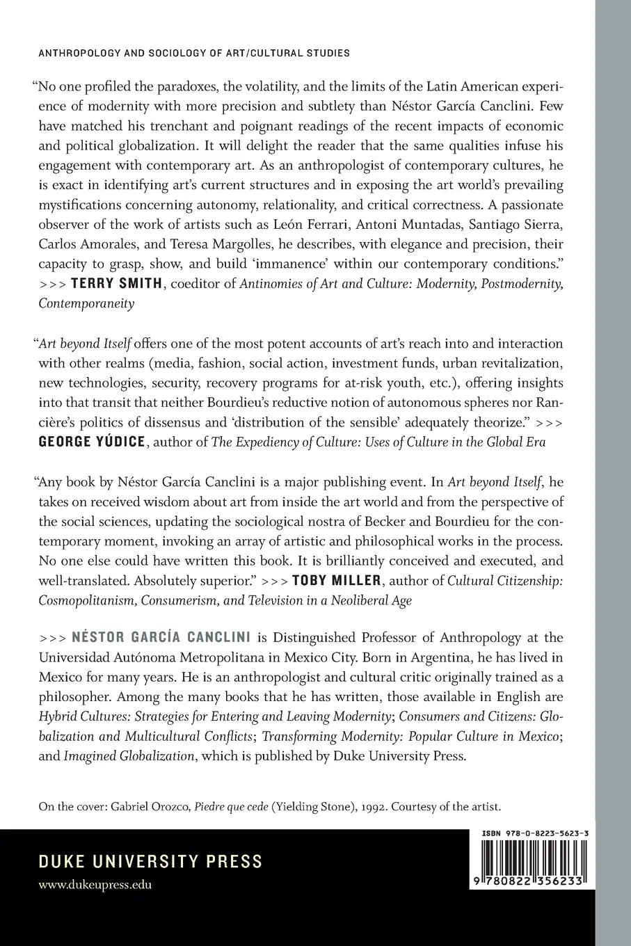 Rückseite: 9780822356233 | Art beyond Itself | Anthropology for a Society without a Story Line