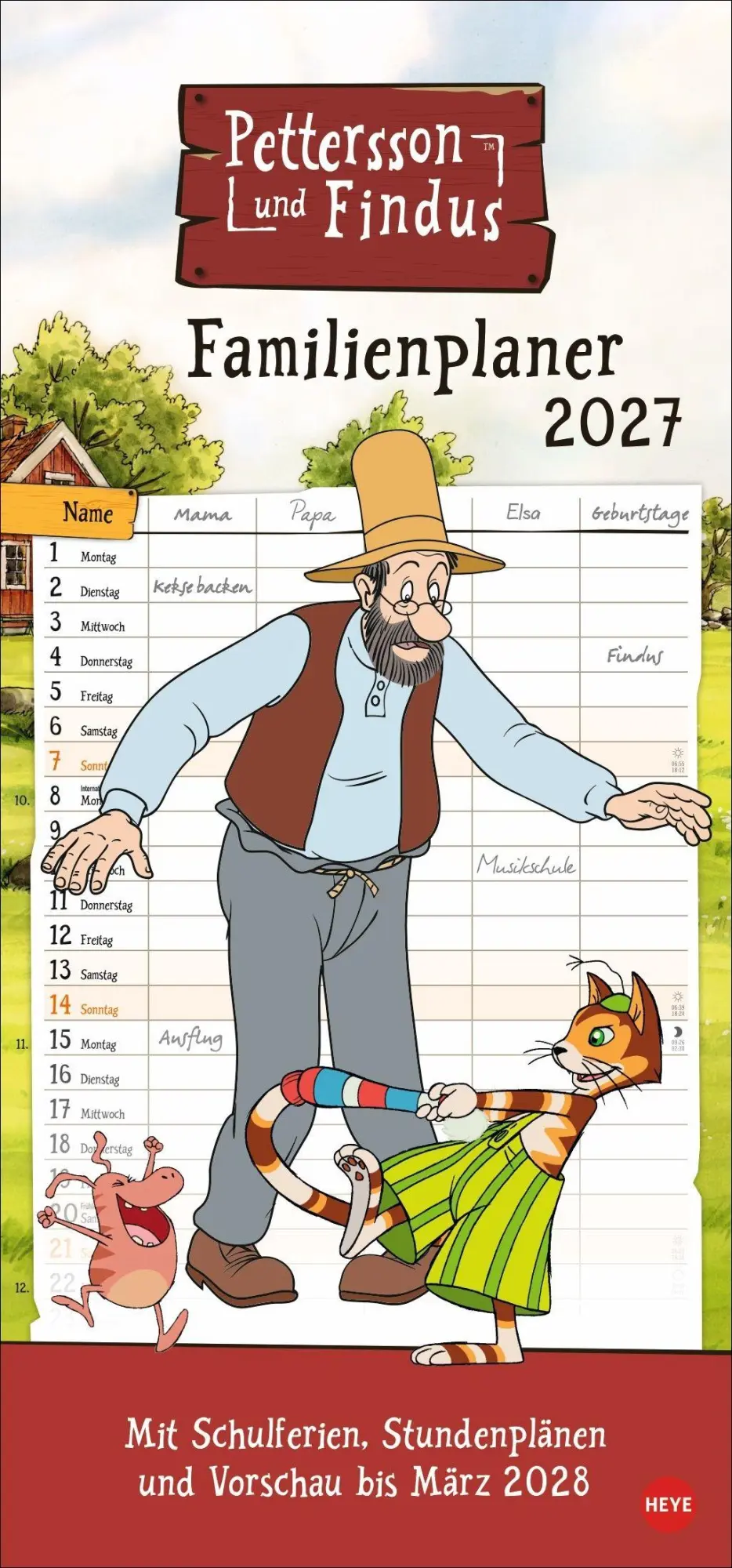 Cover: 9783756416233 | Pettersson und Findus Familienplaner 2027 | Sven Nordqvist | Kalender