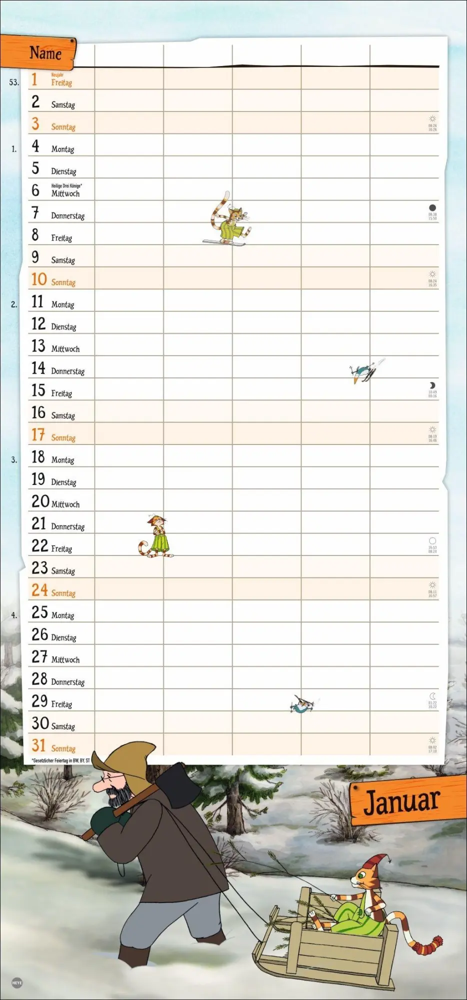 Bild: 9783756416233 | Pettersson und Findus Familienplaner 2027 | Sven Nordqvist | Kalender