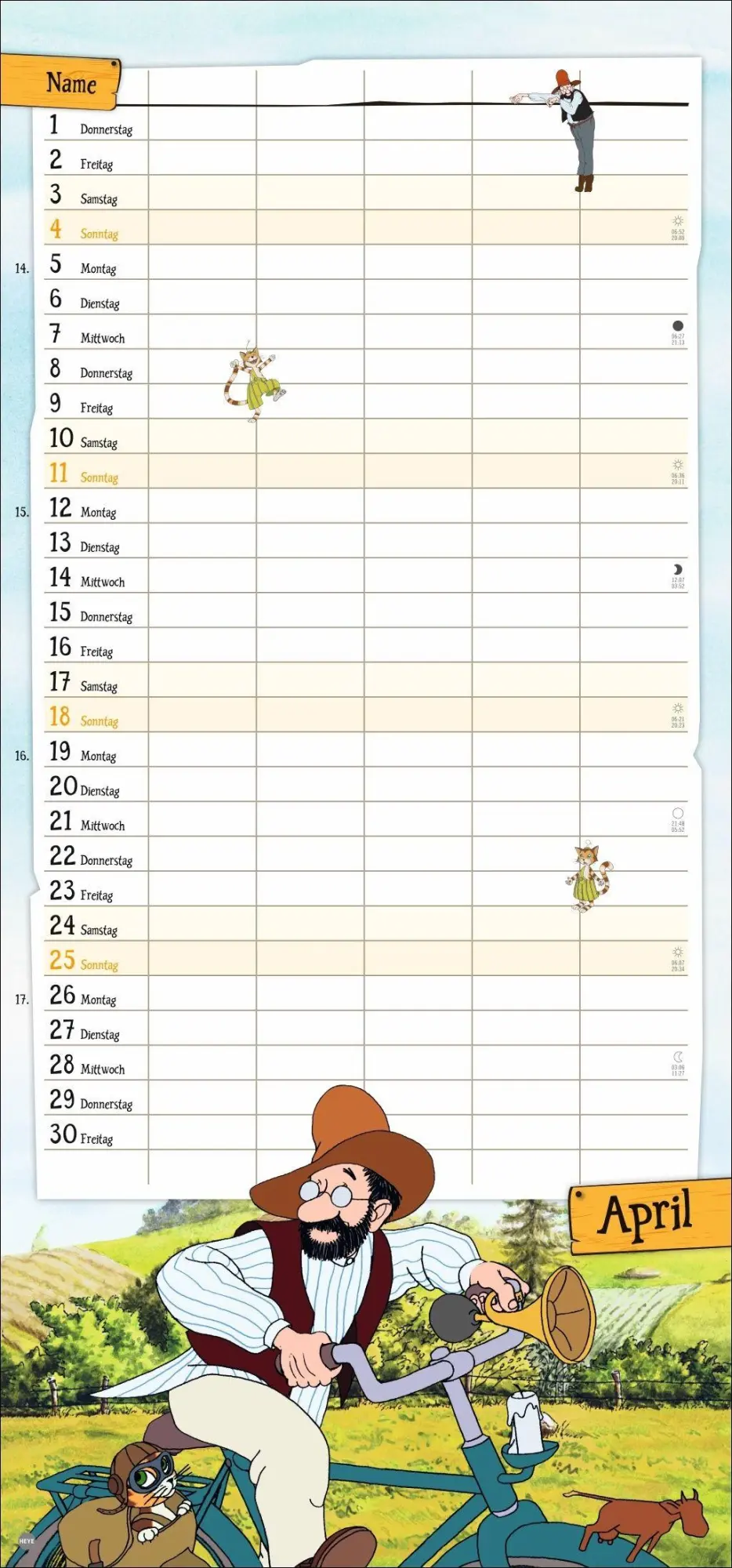 Bild: 9783756416233 | Pettersson und Findus Familienplaner 2027 | Sven Nordqvist | Kalender