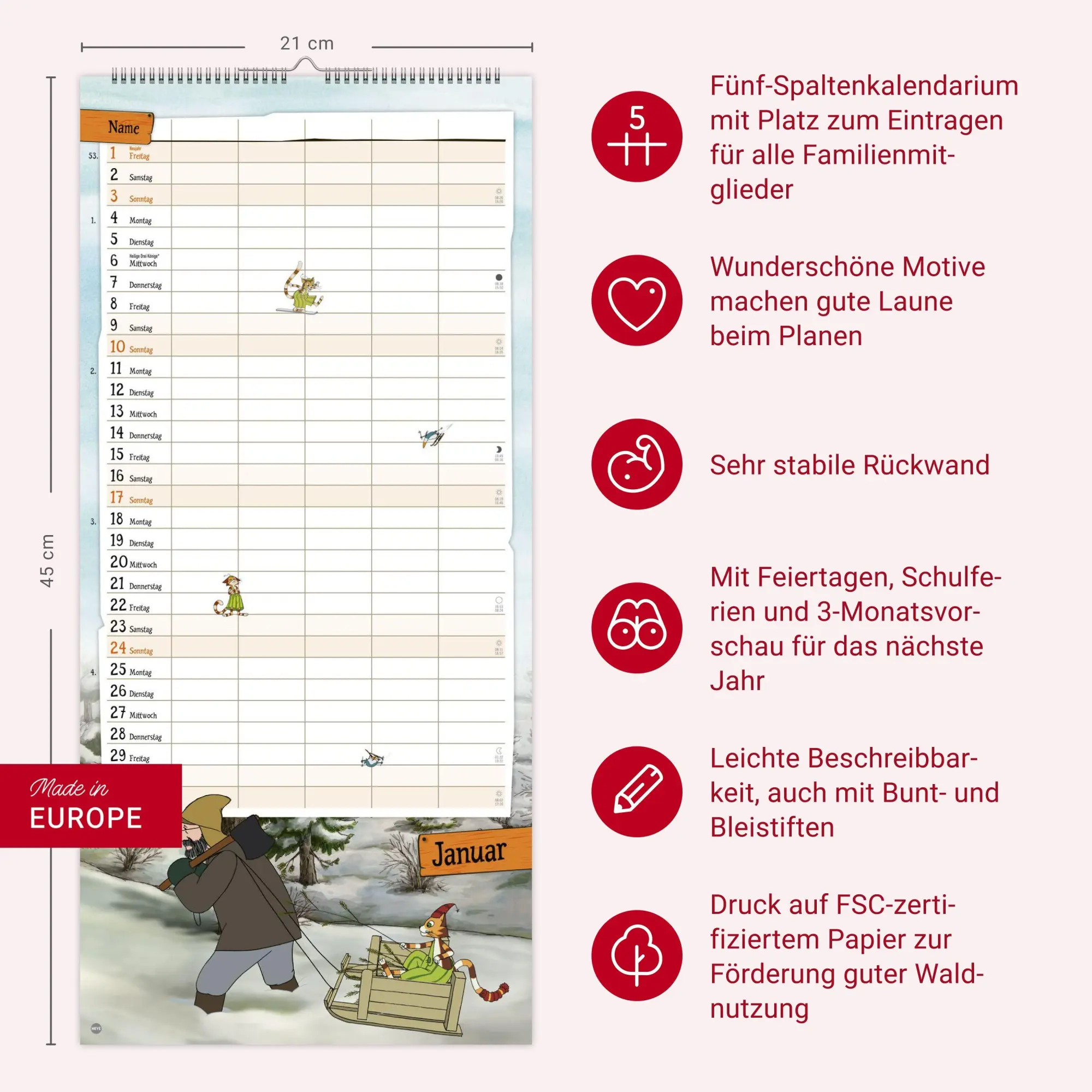 Bild: 9783756416233 | Pettersson und Findus Familienplaner 2027 | Sven Nordqvist | Kalender