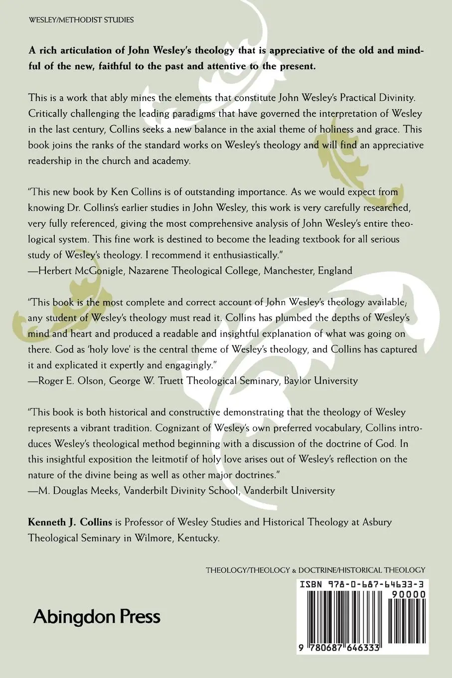Rückseite: 9780687646333 | The Theology of John Wesley | Holy Love and the Shape of Grace | Buch