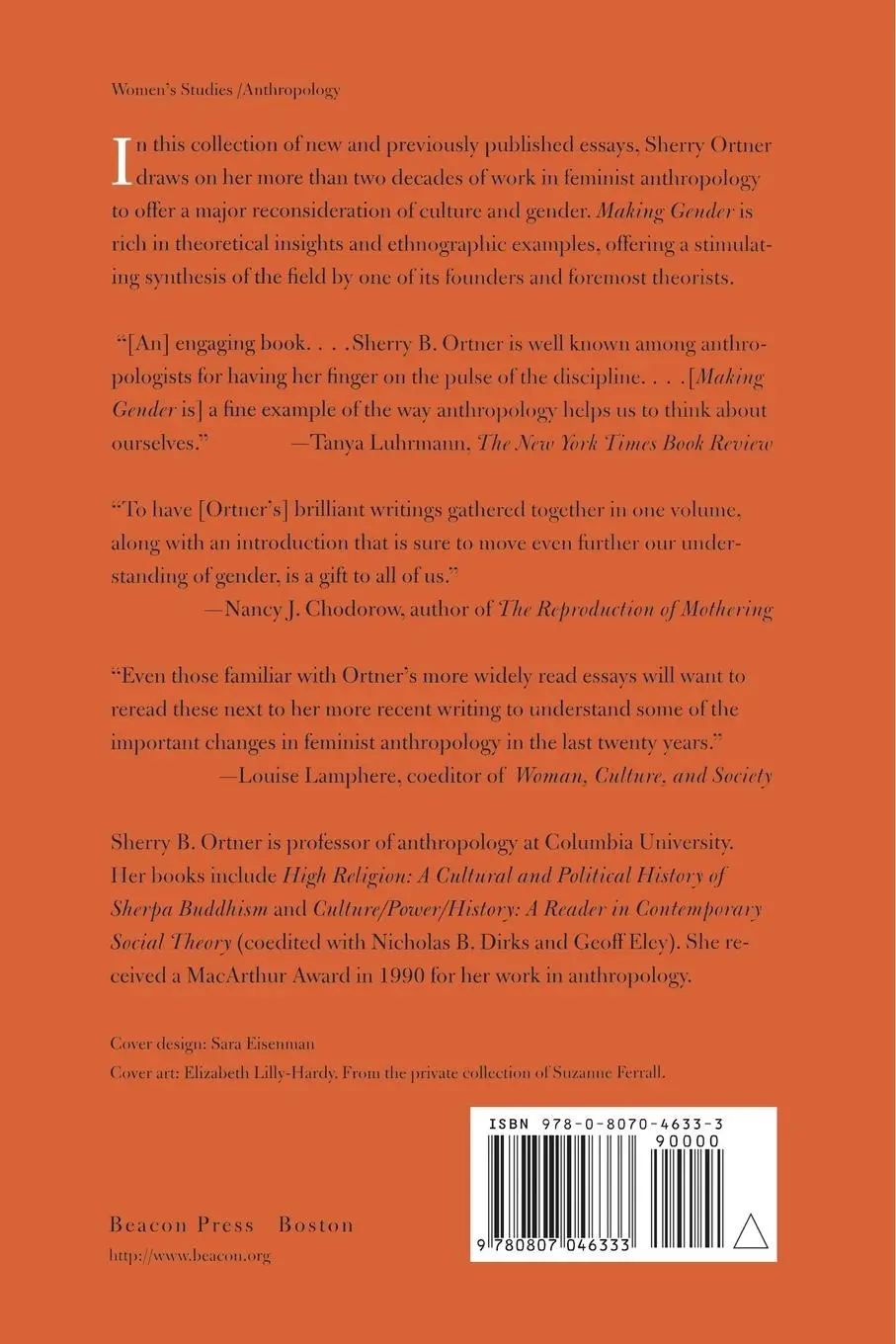 Rückseite: 9780807046333 | Making Gender | The Politics and Erotics of Culture | Sherry B Ortner