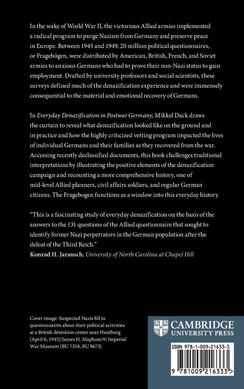 Rückseite: 9781009216333 | Everyday Denazification in Postwar Germany | Mikkel Dack | Buch | 2023