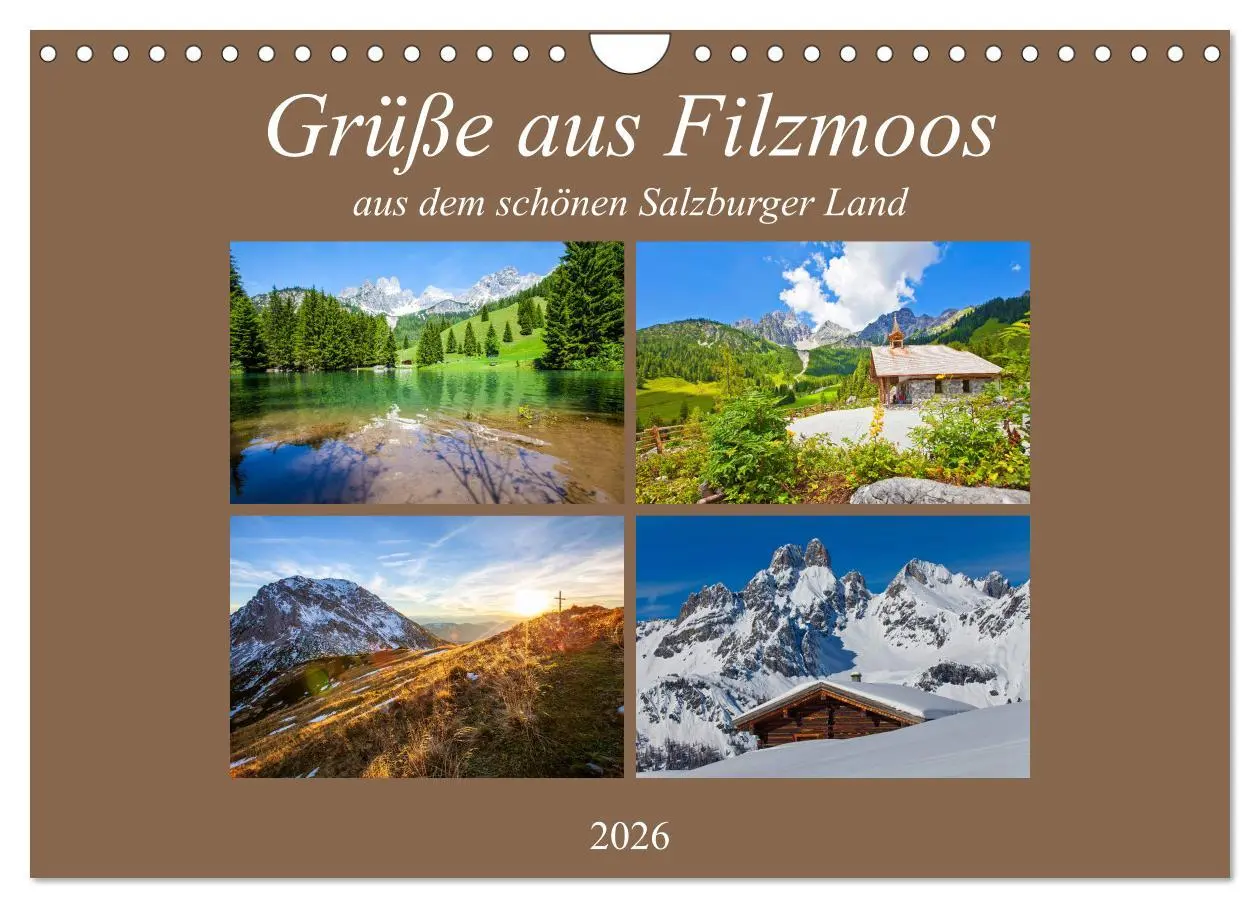 Cover: 9783457736333 | Grüße aus Filzmoos (Wandkalender 2026 DIN A4 quer), CALVENDO...