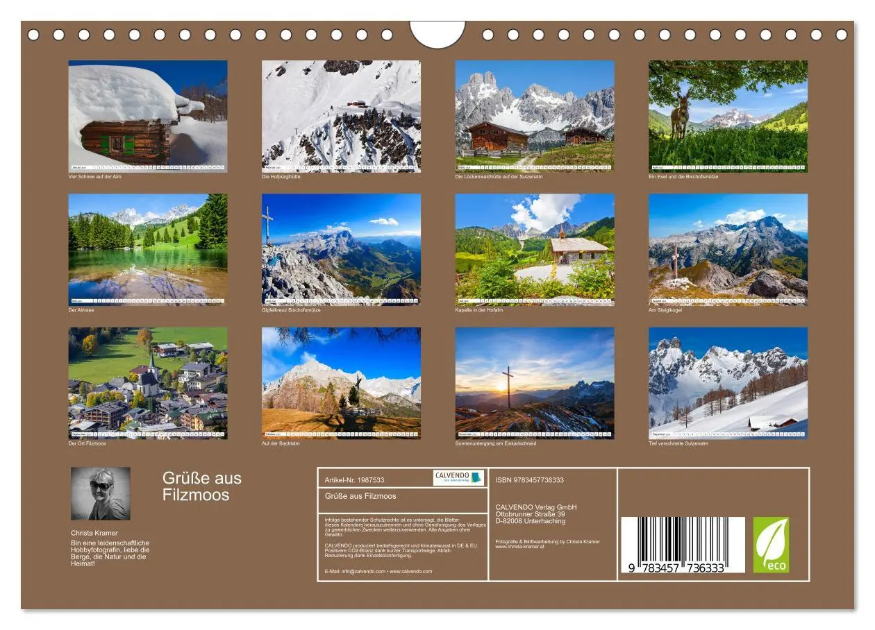 Bild: 9783457736333 | Grüße aus Filzmoos (Wandkalender 2026 DIN A4 quer), CALVENDO...