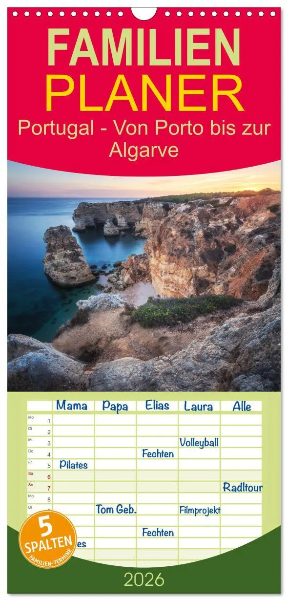 Cover: 9783516516333 | Familienplaner 2026 - Portugal - Von Porto bis zur Algarve mit 5...