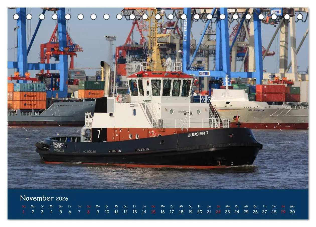 Bild: 9783516126433 | Schlepper im Hamburger Hafen (Tischkalender 2026 DIN A5 quer),...