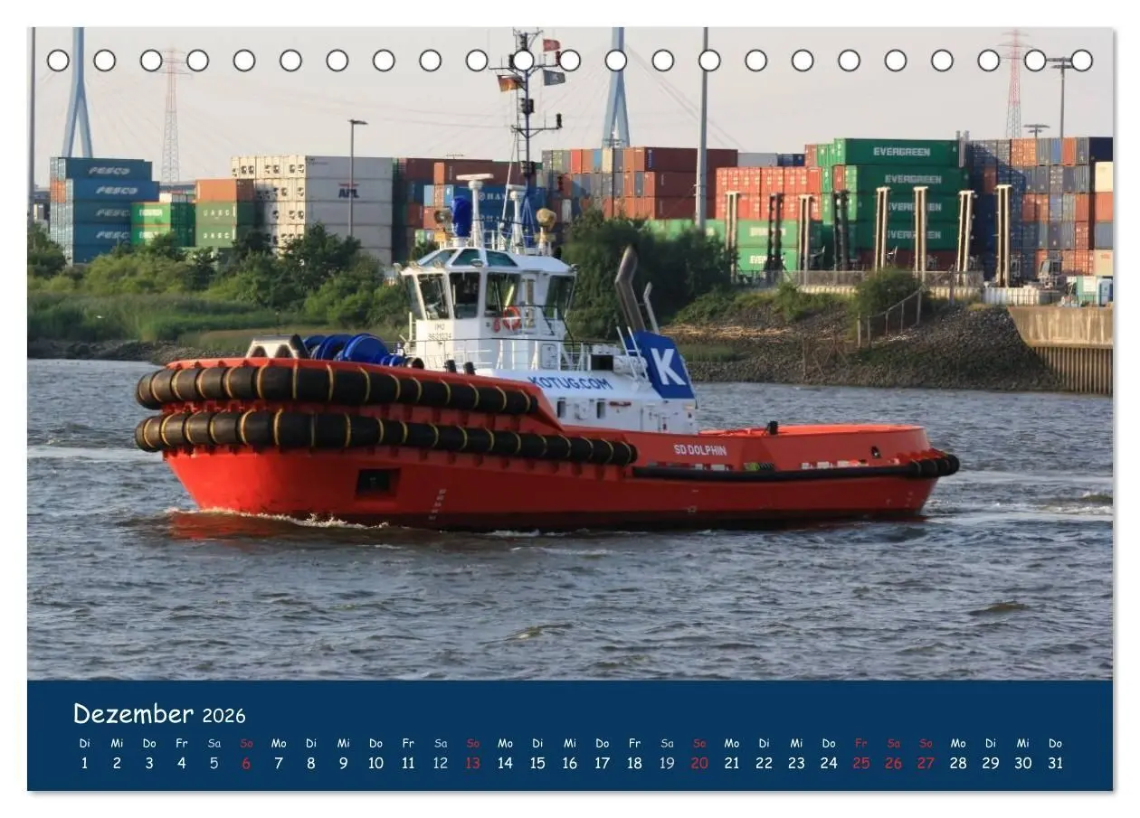Bild: 9783516126433 | Schlepper im Hamburger Hafen (Tischkalender 2026 DIN A5 quer),...