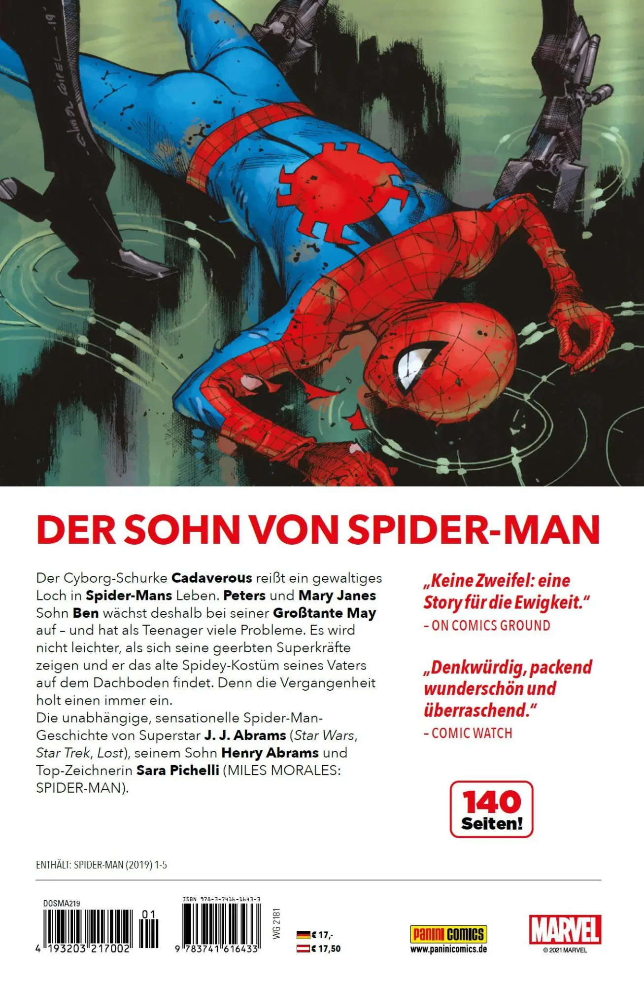 Rückseite: 9783741616433 | Spider-Man: Cadaverous | J.J. Abrams (u. a.) | Taschenbuch | 140 S.