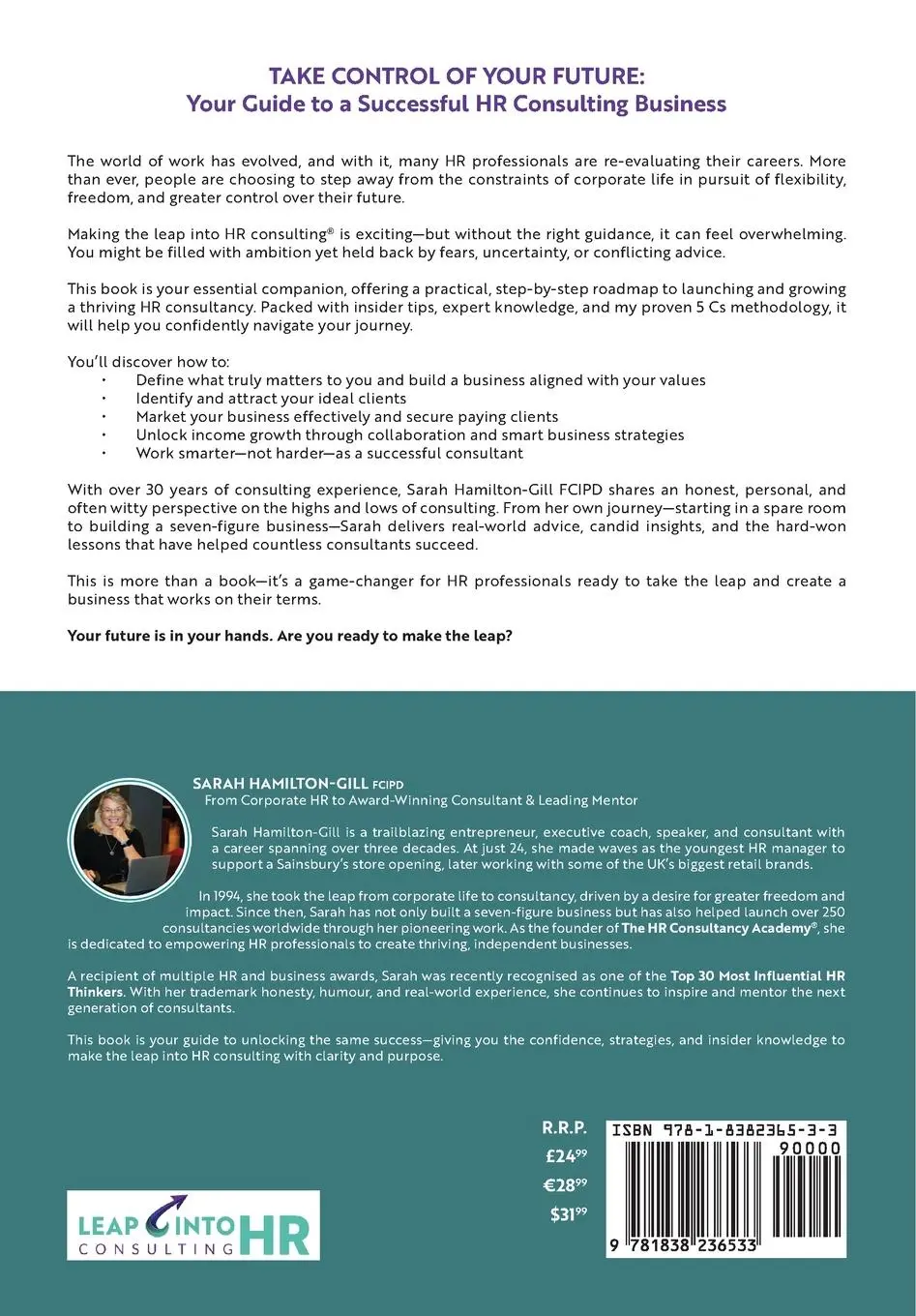 Rückseite: 9781838236533 | Leap into HR Consulting 2nd Ed. | Sarah Hamilton-Gill | Taschenbuch