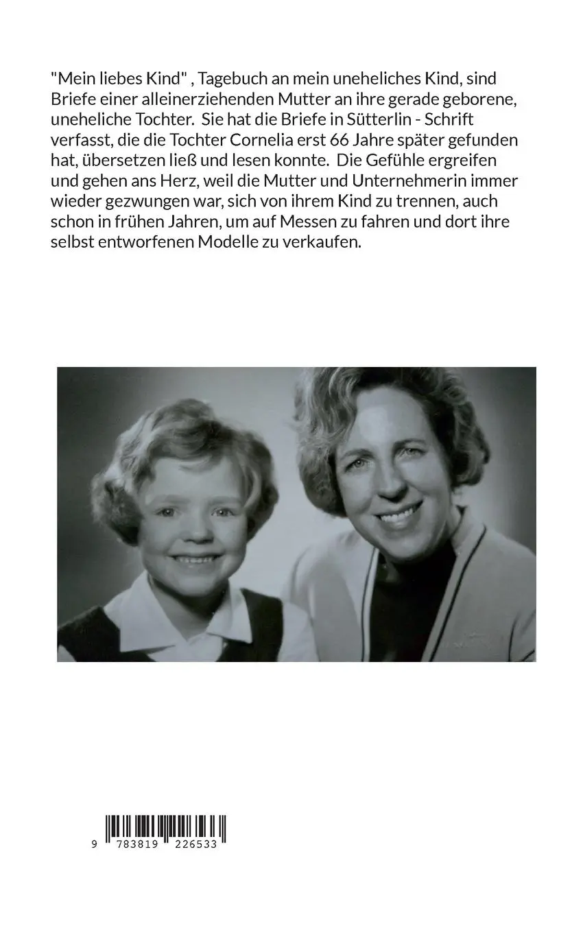 Rückseite: 9783819226533 | Mein liebes Kind | Hrsg. Cornelia Giese | Edeltraut Giese | Buch